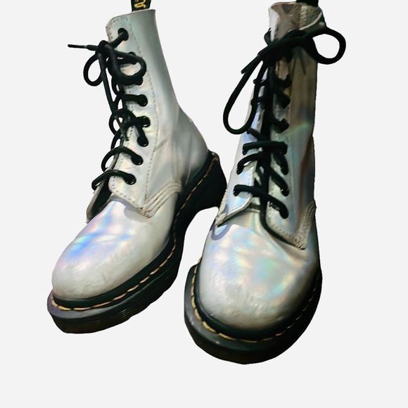 Women’s Dr. Martens holographic lace up boots - Picture 3 of 9